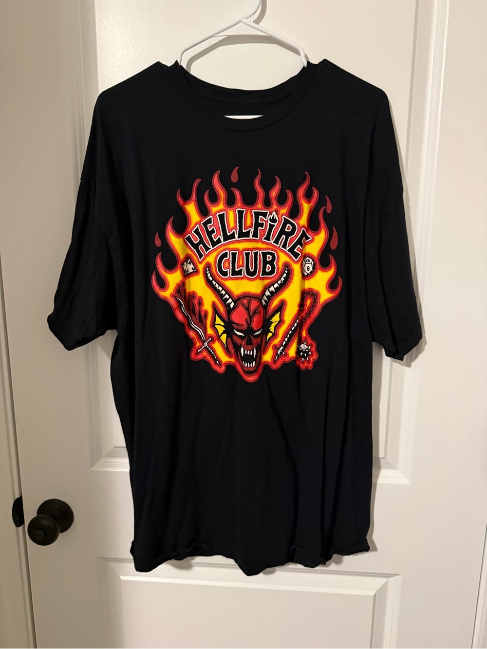 Netflix Stranger Things Logo Tee - Black with White Print